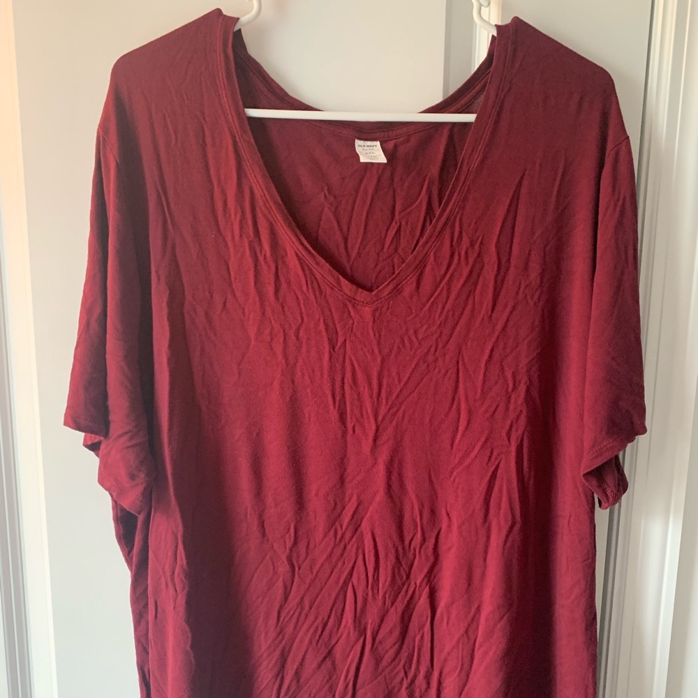 V neck XXL OLD NAVY maroon T-shirt